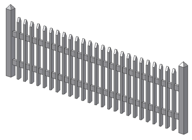 niski płotek ogródkowy